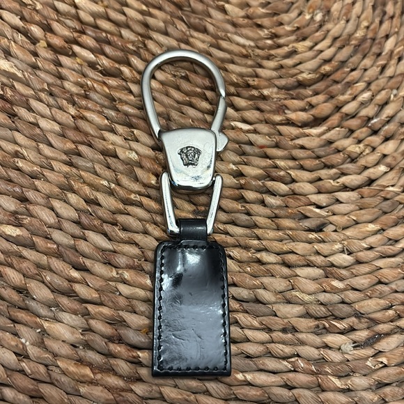 Vintage Versace Keychain leather made in Italy